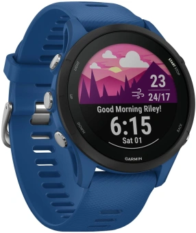 Смарт-часы Garmin Forerunner 255 33мм 1.3" корп.черный рем.синий (010-02641-11) - купить недорого с доставкой в интернет-магазине