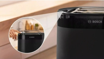 Тостер Bosch TAT2M123 950Вт черный - купить недорого с доставкой в интернет-магазине