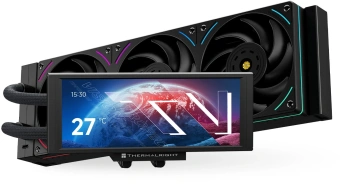 Система водяного охлаждения Thermalright Trofeo Vision 360 ARGB Soc-AM5/AM4/1200/1700/1851 черный 4-pin 28.1dB Al LCD Ret (T-VISION-360-BL-ARGB) - купить недорого с доставкой в интернет-магазине