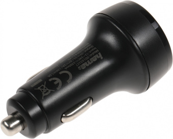 Автомобильное зар./устр. Hama H-183327 18W 3A (PD+QC) USB Type-C универсальное черный (00183327) - купить недорого с доставкой в интернет-магазине