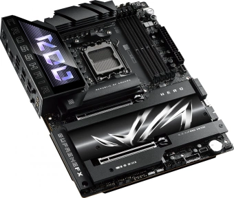 Материнская плата Asus ROG CROSSHAIR X870E HERO SocketAM5 AMD X870E 4xDDR5 ATX AC`97 8ch(7.1) 5Gigabit + 2.5Gigabit Ethernet RAID+HDMI - купить недорого с доставкой в интернет-магазине