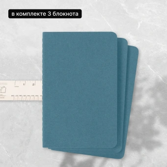 Блокнот Moleskine CAHIER JOURNAL CH011B44 Pocket 90x140мм обложка картон 64стр. линейка голубой (3шт) - купить недорого с доставкой в интернет-магазине
