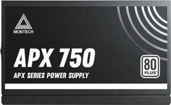Блок питания Montech ATX 750W APX 750 80 PLUS WHITE (20+4pin) APFC 120mm fan 6xSATA Cab Manag RTL - купить недорого с доставкой в интернет-магазине