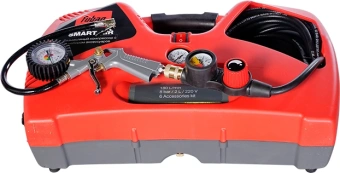 Компрессор поршневой Fubag Smart Air безмасляный 180л/мин 2л 1100Вт красный/черный - купить недорого с доставкой в интернет-магазине