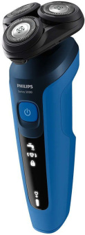 Бритва роторная Philips S5466/17 реж.эл.:3 питан.:аккум. синий/черный - купить недорого с доставкой в интернет-магазине