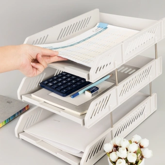 Лоток горизонтальный Deli E9209 для бумаг 268х336х118мм ассорти - купить недорого с доставкой в интернет-магазине