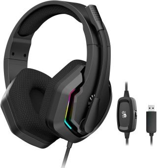 Наушники с микрофоном A4Tech Bloody G260 черный 2м мониторные USB оголовье (G260) - купить недорого с доставкой в интернет-магазине
