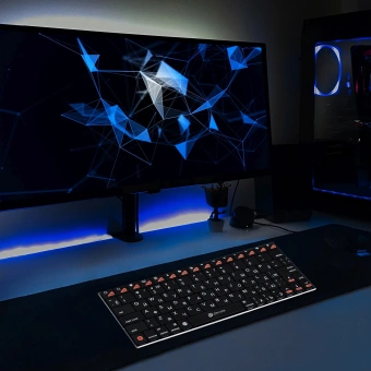 Клавиатура Оклик 840S черный USB беспроводная BT slim (754787) - купить недорого с доставкой в интернет-магазине