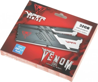 Память DDR5 2x16GB 7000MHz Patriot PVV532G700C32K Viper Venom RTL Gaming PC5-56000 CL32 DIMM 288-pin 1.45В kit с радиатором Ret - купить недорого с доставкой в интернет-магазине