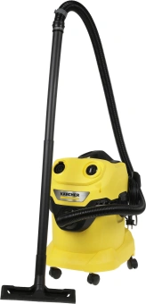 Строительный пылесос Karcher WD 4 V-20/5/22 1000Вт (уборка: сухая/сбор воды) желтый - купить недорого с доставкой в интернет-магазине