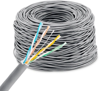 Кабель сетевой KingPrice KP-utp-c5e-0.5mm-CU-305m UTP 4 пары cat.5E solid 0.50мм Cu 305м серый - купить недорого с доставкой в интернет-магазине