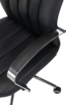 Кресло руководителя Бюрократ T-998SL черный кожа крестов. металл хром - купить недорого с доставкой в интернет-магазине