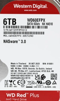 Жесткий диск WD SATA-III 6TB WD60EFPX NAS Red Plus (5400rpm) 256Mb 3.5" - купить недорого с доставкой в интернет-магазине