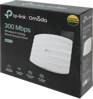 Точка доступа TP-Link EAP110 N300 10/100BASE-TX белый - купить недорого с доставкой в интернет-магазине