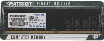 Память DDR4 8GB 2400MHz Patriot PSD48G240081 Signature RTL PC4-19200 CL17 DIMM 288-pin 1.2В single rank Ret - купить недорого с доставкой в интернет-магазине