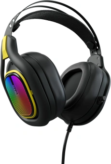 Наушники с микрофоном GMNG HS-L630G черный/желтый 2.2м мониторные оголовье (1533561) - купить недорого с доставкой в интернет-магазине