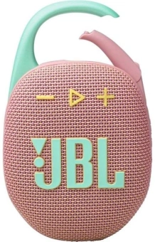 Колонка порт. JBL Clip 5 розовый 7W Mono BT 1400mAh - купить недорого с доставкой в интернет-магазине