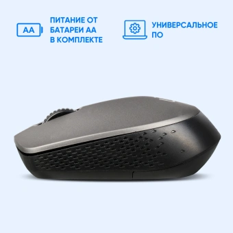 Мышь Оклик 486MW черный/серый оптическая 1600dpi беспров. USB для ноутбука 3but (1196552) - купить недорого с доставкой в интернет-магазине