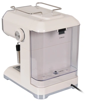 Кофеварка рожковая Hyundai HEM-5300 850Вт бежевый/серебристый - купить недорого с доставкой в интернет-магазине