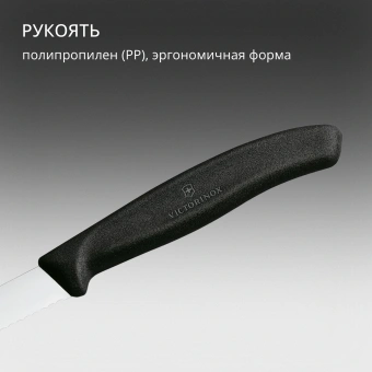 Нож кухонный Victorinox Swiss Classic (6.7633) стальной разделочный для овощей лезв.80мм серрейт. заточка черный - купить недорого с доставкой в интернет-магазине