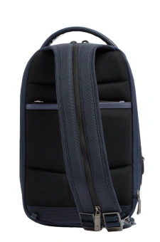 Рюкзак слинг мужской Piquadro Oberon CA7277W150/BLU синий нейлон/натур.кожа - купить недорого с доставкой в интернет-магазине