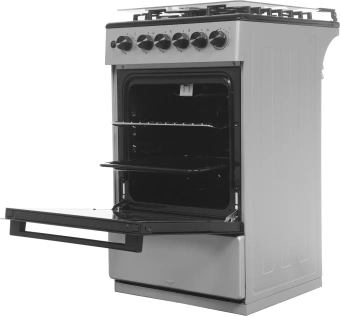 Плита Газовая Midea MFO-M4G20T0E(SL) серебристый/черный (стеклянная крышка) реш.чугун - купить недорого с доставкой в интернет-магазине