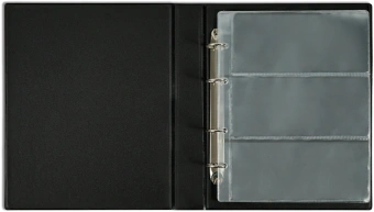 Папка на 4-х кольцах Silwerhof Кляссер верт. ПВХ 0.6мм черный вмест.10лист. - купить недорого с доставкой в интернет-магазине