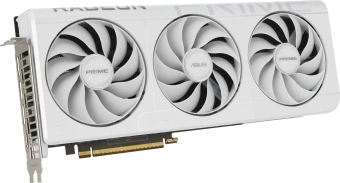 Видеокарта Asus PCI-E 5.0 PRIME-RX9070XT-O16GWHITE AMD Radeon RX 9070XT 16Gb 256bit GDDR6 2460/20000 HDMIx1 DPx3 HDCP Ret - купить недорого с доставкой в интернет-магазине