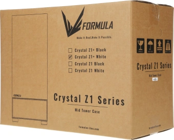 Корпус Formula Crystal Z1 PLUS белый без БП ATX 2x120mm 2xUSB2.0 1xUSB3.0 audio bott PSU - купить недорого с доставкой в интернет-магазине
