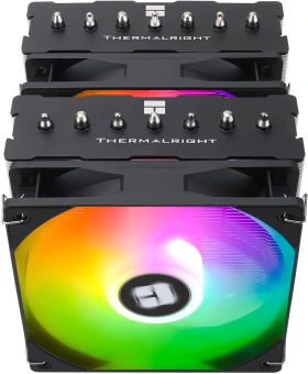 Устройство охлаждения(кулер) Thermalright Phantom Spirit 120 SE ARGB Soc-AM5/AM4/1200/1700/1851 черный 4-pin 25.6dB Al+Cu 765gr Ret (PS120-SE-ARGB) - купить недорого с доставкой в интернет-магазине