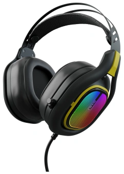 Наушники с микрофоном GMNG HS-L630G черный/желтый 2.2м мониторные оголовье (1533561) - купить недорого с доставкой в интернет-магазине