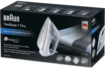 Утюг Braun SI7149WB 2900Вт серый/белый - купить недорого с доставкой в интернет-магазине