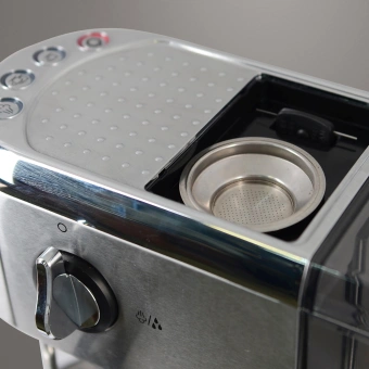 Кофеварка рожковая Polaris PCM 2001AE 1400Вт нержавеющая сталь - купить недорого с доставкой в интернет-магазине