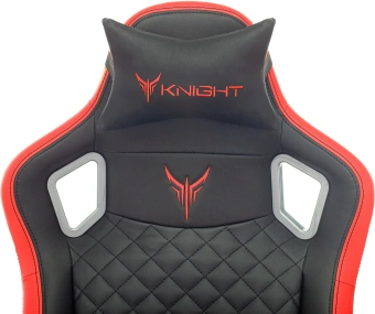 Кресло игровое Knight Outrider черный/красный ромбик экокожа с подголов. крестов. металл - купить недорого с доставкой в интернет-магазине