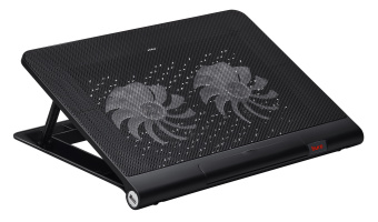 Подставка для ноутбука Buro BU-LCP170-B214 17"398x300x29мм 2xUSB 2x 140ммFAN 926г металлическая сетка/пластик черный - купить недорого с доставкой в интернет-магазине