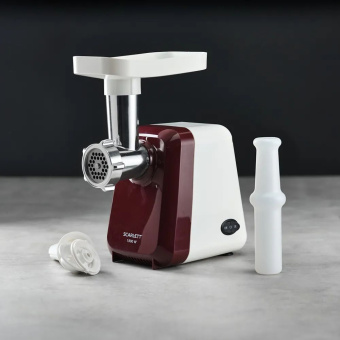 Мясорубка Scarlett SC-MG45S62 1800Вт белый/красный - купить недорого с доставкой в интернет-магазине