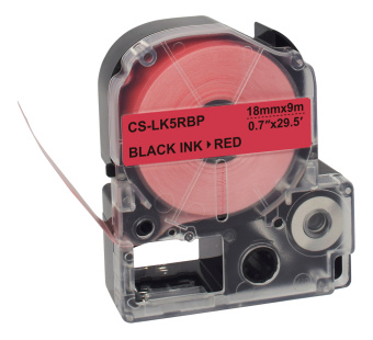 Картридж ленточный Cactus CS-LK5RBP LK-5RBP черный на красном 18x9 для Epson LW400/LW700/LW600P/LW1000P/K400/Z700/Z900 - купить недорого с доставкой в интернет-магазине