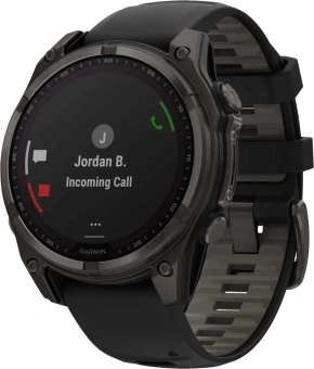 Смарт-часы Garmin Fenix 8 Solar Sapphire 47мм 1.3" корп.серый рем.черный (010-02906-11) - купить недорого с доставкой в интернет-магазине