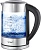 Чайник электрический Vitek VT-WK1046 1.7л. 2200Вт черный/серебристый корпус: стекло/металл
