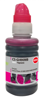 Чернила Cactus CS-GI490MB GI-490 пурпурный 100мл для Canon Pixma G1400/G2400/G3400 - купить недорого с доставкой в интернет-магазине