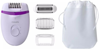 Эпилятор Philips BRE275/00 скор.:2 насад.:3 от электр.сети сиреневый/фиолетовый - купить недорого с доставкой в интернет-магазине