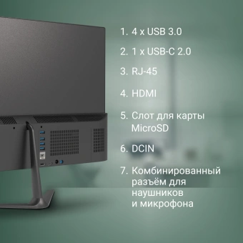 Моноблок Digma Optimum 23.8" Full HD P N6000 (1.1) 8Gb SSD256Gb UHDG CR Linux Ubuntu Eth WiFi BT 36W клавиатура мышь Cam черный 1920x1080 - купить недорого с доставкой в интернет-магазине