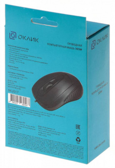 Мышь Оклик 305M черный оптическая (1000dpi) USB (3but) - купить недорого с доставкой в интернет-магазине