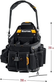 Сумка для инструментов Kraftool KPB-23 23карм. черный/желтый (38766) - купить недорого с доставкой в интернет-магазине