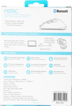 Мышь A4Tech Fstyler FB35C белый оптическая 2000dpi беспров. BT/Radio USB 6but (FB35C ICY WHITE) - купить недорого с доставкой в интернет-магазине