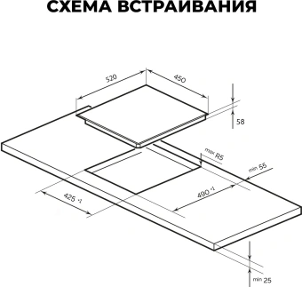Индукционная варочная поверхность Lex EVI 430 F DS серый - купить недорого с доставкой в интернет-магазине