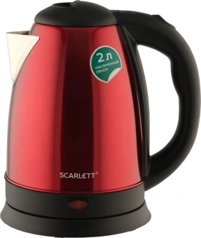 Чайник электрический Scarlett SC-EK21S76 2л. 1800Вт красный корпус: металл - купить недорого с доставкой в интернет-магазине