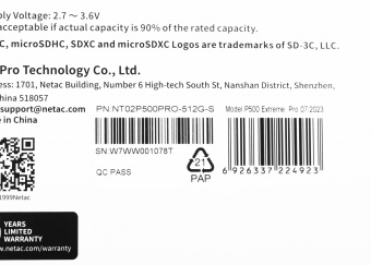 Флеш карта microSDXC 512GB Netac NT02P500PRO-512G-S P500 Extreme Pro - купить недорого с доставкой в интернет-магазине