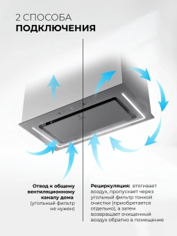 Вытяжка встраиваемая Lex Nova 600 Inverter GR серый управление: сенсорное (1 мотор) - купить недорого с доставкой в интернет-магазине
