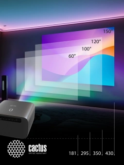 Проектор Cactus CS-PRC.06B.Full HD-A LCD 21000Lm LS 900Lm ANSI (1920x1080) 2000:1 ресурс лампы:50000часов 2xUSB typeA 2xHDMI 3.0кг - купить недорого с доставкой в интернет-магазине